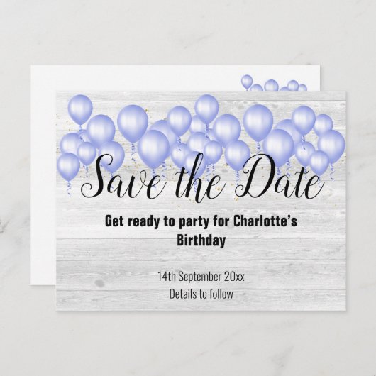 木材バルーン素朴を白く塗りつぶす 案内ポストカード (正面/裏面)