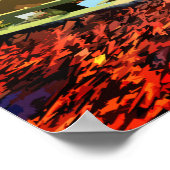 木材パステルのMTB砂利ポスター ポスター (角)