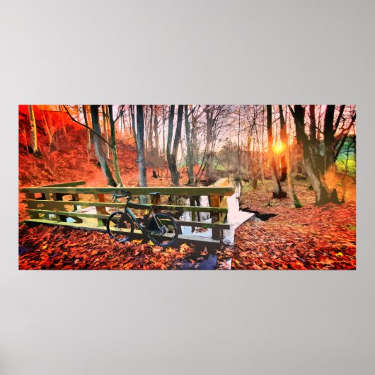 木材パステルのMTB砂利ポスター ポスター (正面)