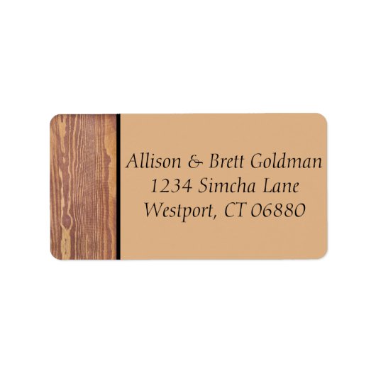 木材パネル住所 シール (正面)