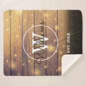 木材パネ素朴ルモノグラム シェルパブランケット (正面(横))