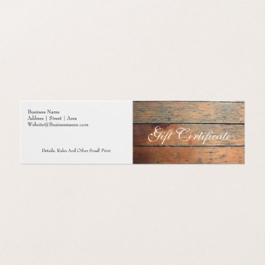 木材フェイクギフト証書 名刺 (外部フラット)