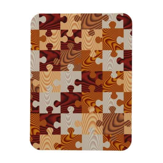 木材フェイクジグソーパズル マグネット (縦)