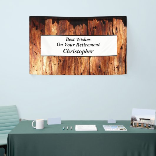 木材フェイク、3ラパーソナライズされたインの文字除去 横断幕 (トレードショー)