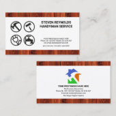 木材フェンスハンドイマン工具請負業者 名刺 (正面/裏面)