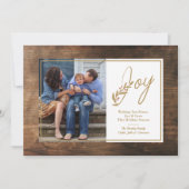 木材フレームクリスマスホリデーカード シーズンカード (正面)