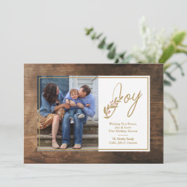 木材フレームクリスマスホリデーカード シーズンカード