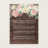 木材フローラ素朴ノーラップシャワー表示ギフトラベル (正面)