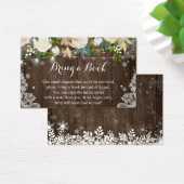 木材フローラ素朴赤ちゃんシャワーブックリクエストカード (デスク)