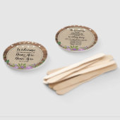 木材フローラ結婚式 プログラム花手扇 ハンドファン (組立なし)