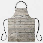 木材プランクス素朴のテキストカスタムエプロン エプロン (正面)