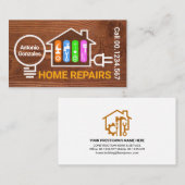 木材ホームバルブプラグ電気回路 名刺 (正面/裏面)