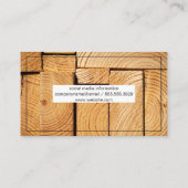 木材ボードの切断 |木材 名刺 (裏面)