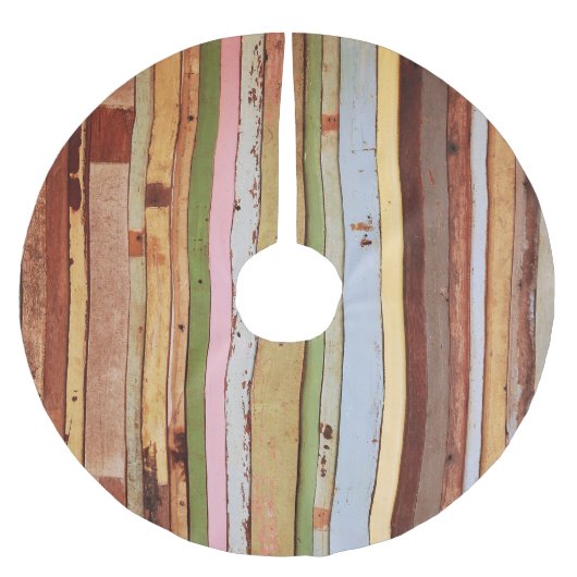 木材マテリアル：ヴィンテージ壁紙テクスチャ ブラッシュドポリエステルツリースカート (正面)