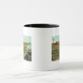 木材ミルとダム、川がいっぱい マグカップ (中央)