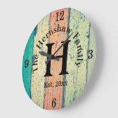 木材モノ素朴グラムファミリ ラージ壁時計 (傾斜)