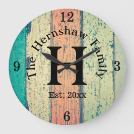 木材モノ素朴グラムファミリ ラージ壁時計