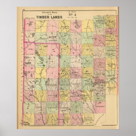 木材ランド4アトラスマップ ポスター (正面)