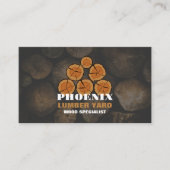 木材ログロゴ、木材/木材/木材ヤード 名刺 (正面)