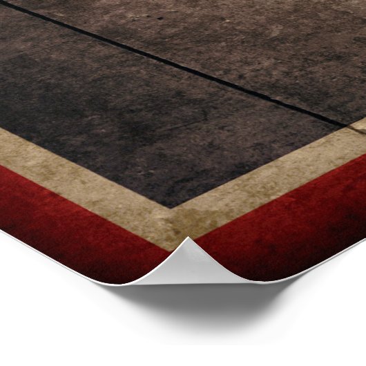 木材ワイオミング州旗 ポスター (角)