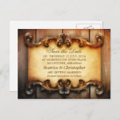 木材ヴィンテージはがきを保存する 案内ポストカード (正面/裏面)