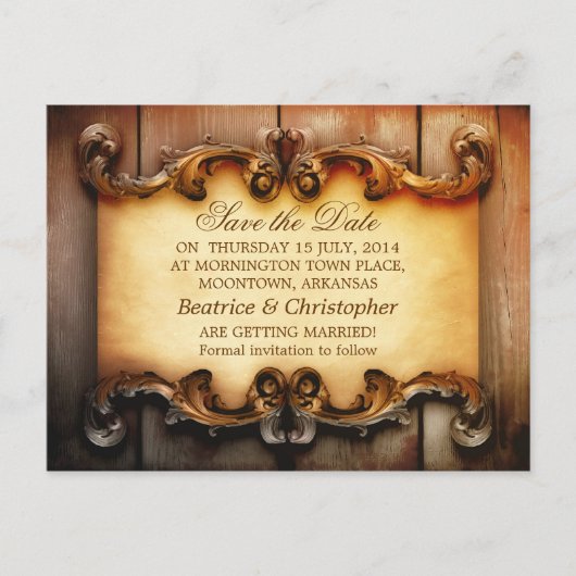 木材ヴィンテージはがきを保存する 案内ポストカード (正面)