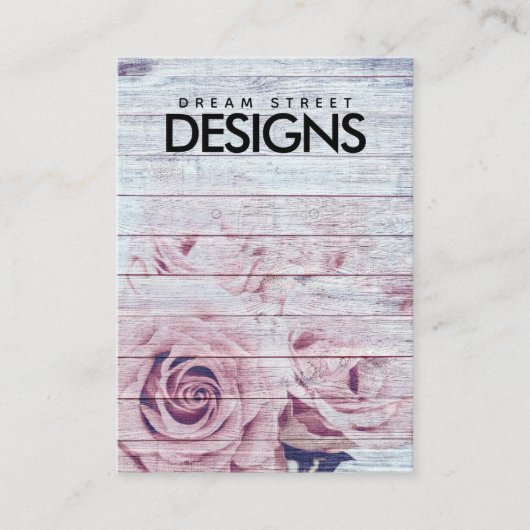 木材ヴィンテージバライヤリングディスプレイカード 名刺 (正面)