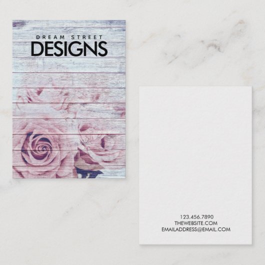 木材ヴィンテージバライヤリングディスプレイカード 名刺 (正面/裏面)