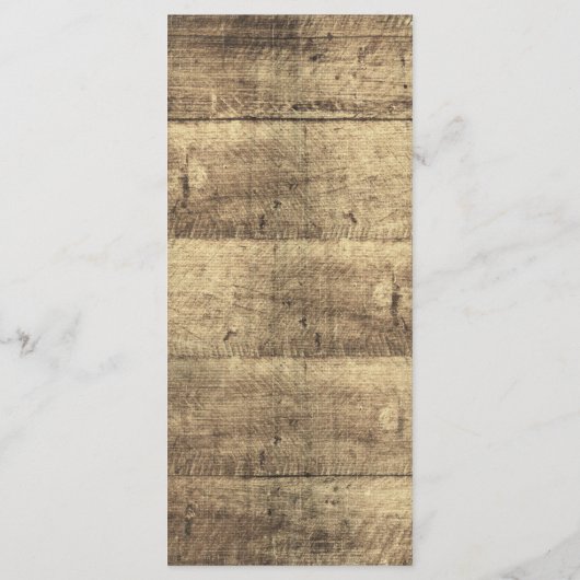 木材ヴィンテージ素朴国カスタムウェディングプログラム プログラム (裏面)