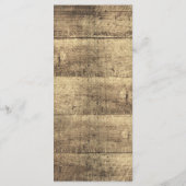 木材ヴィンテージ素朴国カスタムウェディングメニュー メニュー (裏面)