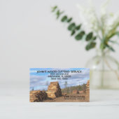 木材伐採事業 名刺 (スタンド正面)