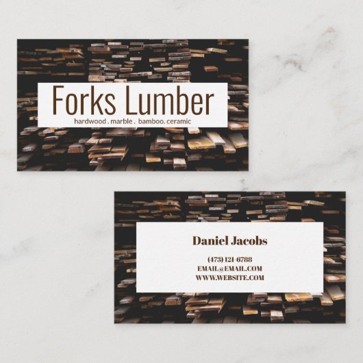 木材会社 名刺 (正面/裏面)