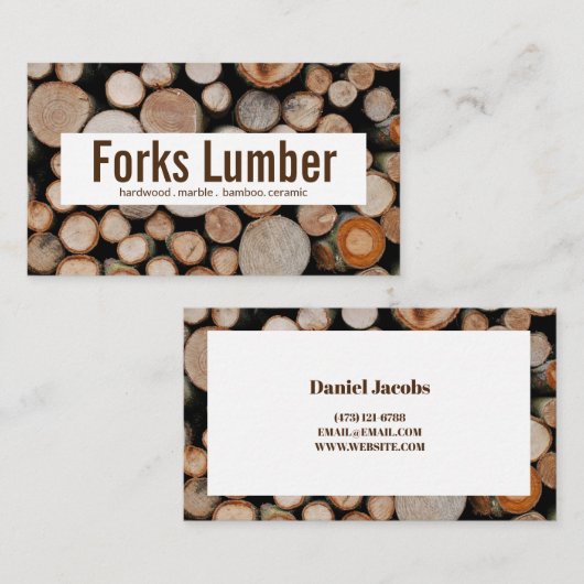 木材会社 名刺 (正面/裏面)
