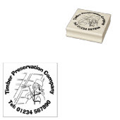 木材保存をパーソナライズ。 ラバースタンプ (押印)