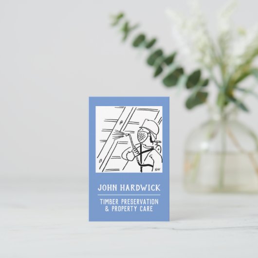 木材保存気に財産 名刺 (スタンド正面)