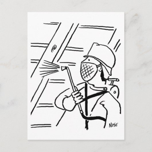 木材保存漫画はがき ポストカード (正面)