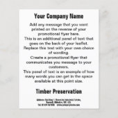 木材保存漫画デザインチラシ チラシ (裏面)