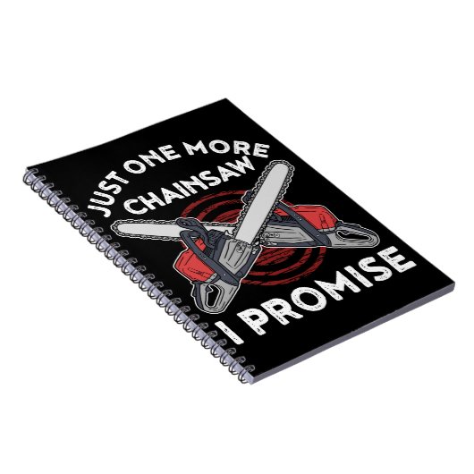 木材加工ギフト男性Lumberjack Arborist Chainsaw ノートブック (右側)
