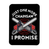 木材加工ギフト男性Lumberjack Arborist Chainsaw マグネット (縦)