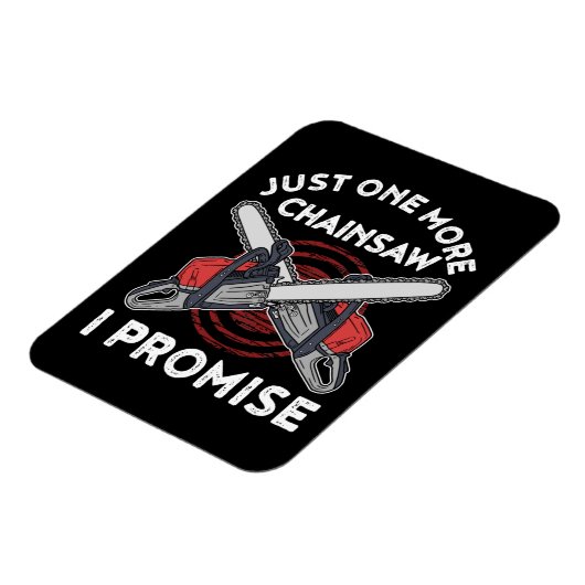 木材加工ギフト男性Lumberjack Arborist Chainsaw マグネット (左側)