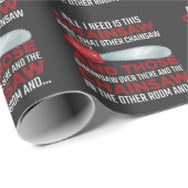 木材労働者チェーンソーのランバージャックロガーの森 ラッピングペーパー (ロールコーナー)