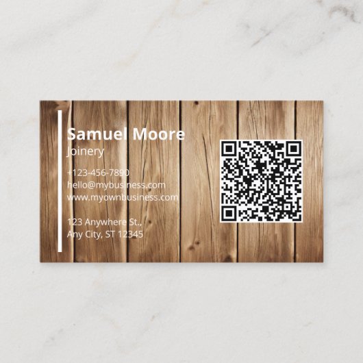 木材労働者組合せテンプレート 名刺 (正面)