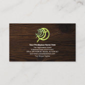 木材十字クリエイティブグリーンイチュスパスター 名刺 (裏面)