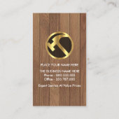 木材壁石製プラカードハンマー 名刺 (裏面)