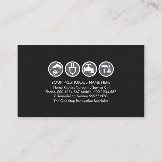 木材層のハンドマニングツール 名刺 (裏面)