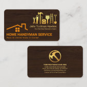 木材層クリエイティブ屋上建築ツール 名刺 (正面/裏面)