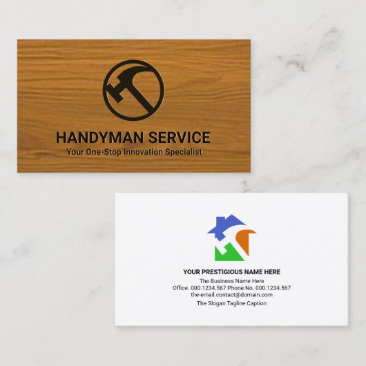 木材彫刻『君の名前』 名刺 (正面/裏面)