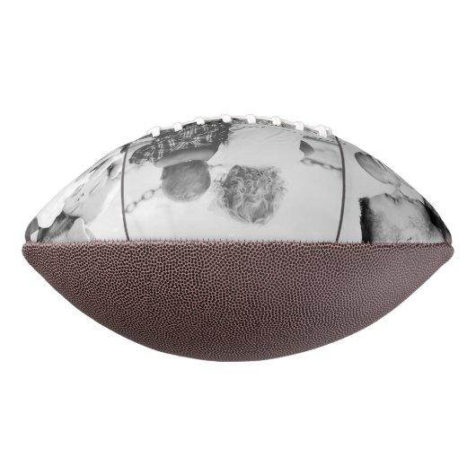 木材最高のパパの父`s Day 3フォトコラージュ アメリカンフットボール (回転90)