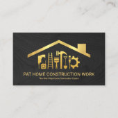 木材木材金ゴールド手利道具 名刺 (正面)