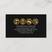 木材木目黒番手フレーム 名刺 (裏面)